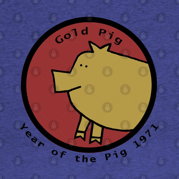 Year of the Gold Pig 1971 by ellenhenryart